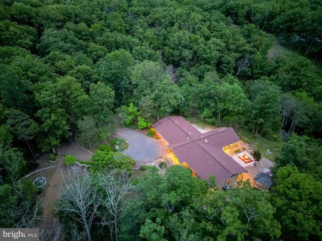 302 Fox Run Rd, Wardensville, WV 26851 - aerial overview of property's location featuring a forest