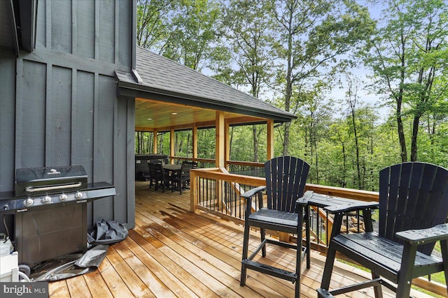 130 Lodestone Way, Mc Henry, MD 21541 - deck with outdoor dining space and a grill