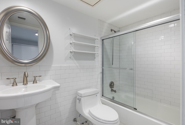 1823 Belmont Rd NW Unit D, Washington, DC 20009 - full bath with combined bath / shower with glass door and tile walls