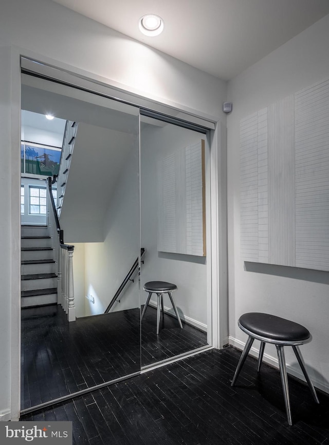 1823 Belmont Rd NW Unit D, Washington, DC 20009 - miscellaneous room with hardwood / wood-style flooring and stairs