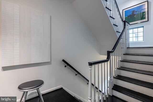 1823 Belmont Rd NW Unit D, Washington, DC 20009 - stairway with wood finished floors and baseboards