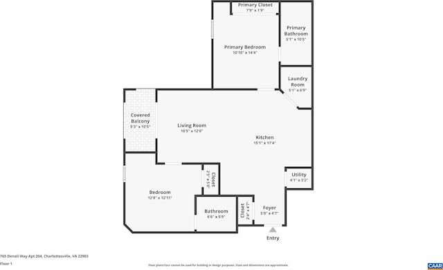 765 Denali Way Unit 204, Charlottesville, VA 22903 - view of floor plan / room layout