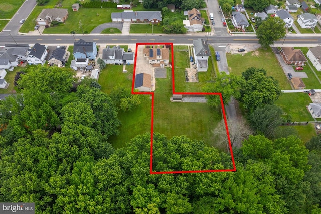 207 E Main St, Penns Grove, NJ 08069 - aerial view of residential area with property parcel outlined