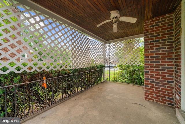 204 Opal Ave, Reading, PA 19606 - view of patio / terrace featuring a ceiling fan