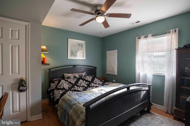 134 Catlett Mountain Rd, Front Royal, VA 22630 - bedroom with wood finished floors and a ceiling fan