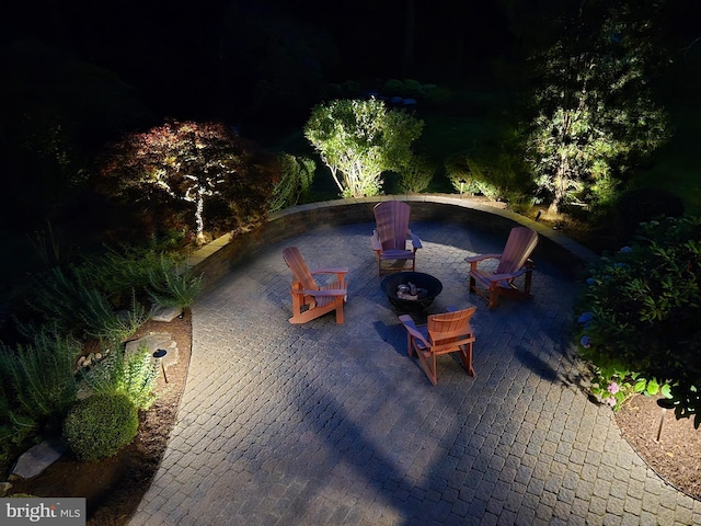 660 Casey Ln, West Chester, PA 19382 - view of patio featuring a fire pit