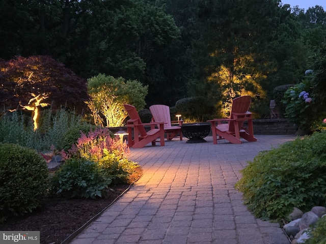 660 Casey Ln, West Chester, PA 19382 - view of patio with an outdoor fire pit