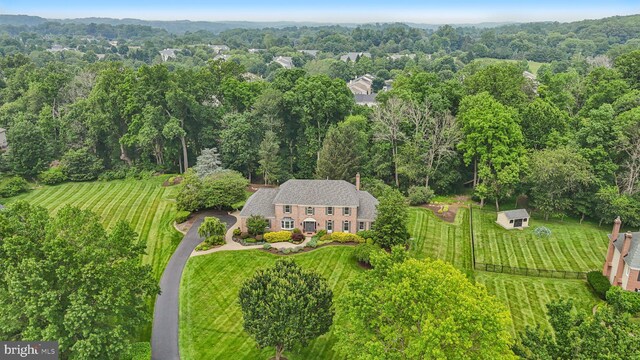 660 Casey Ln, West Chester, PA 19382 - aerial view of property and surrounding area featuring a heavily wooded area