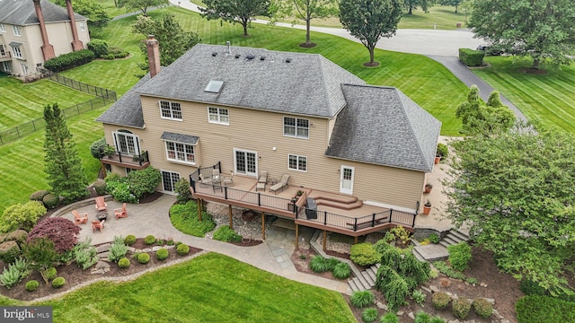 660 Casey Ln, West Chester, PA 19382 - rear view of property featuring a patio, a deck, and roof with shingles