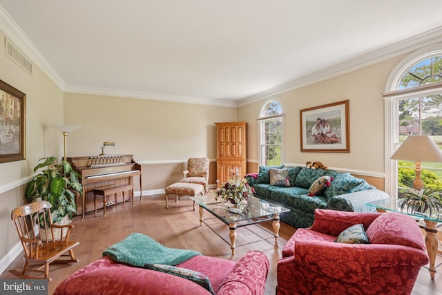 660 Casey Ln, West Chester, PA 19382 - living room with crown molding and wood finished floors
