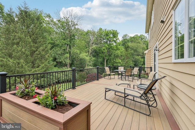 660 Casey Ln, West Chester, PA 19382 - wooden terrace with outdoor dining area