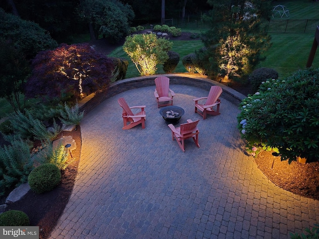660 Casey Ln, West Chester, PA 19382 - exterior space with an outdoor fire pit and a patio
