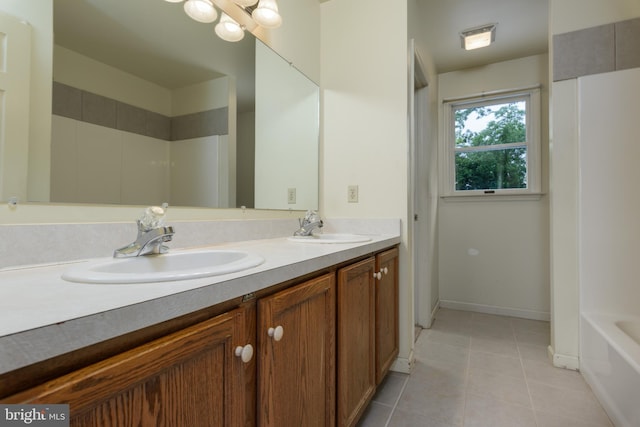 237 Cliff Ln, Elizabethtown, PA 17022 - full bath with double vanity and tile patterned flooring