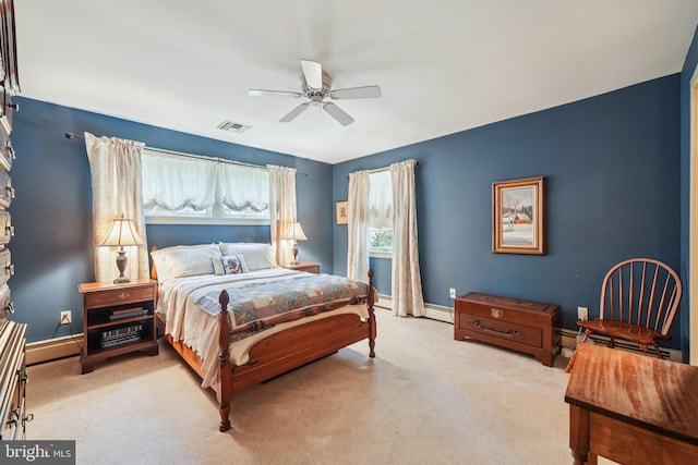 4250 Fretz Mill Rd, New Hope, PA 18938 - bedroom with carpet floors and a ceiling fan