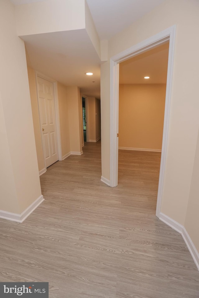 8804 Shining Oceans Way Unit 53, Columbia, MD 21045 - corridor with light wood-type flooring and recessed lighting