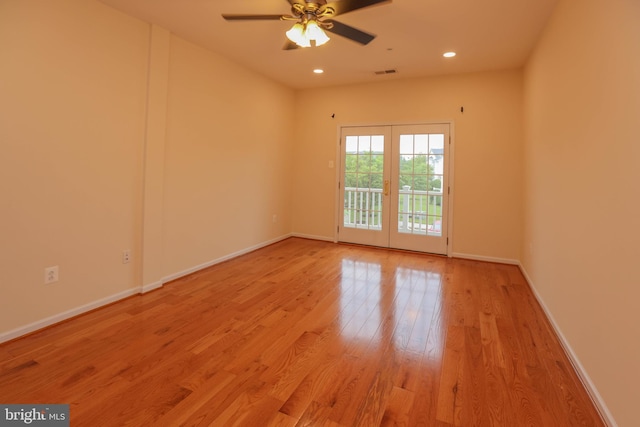 8804 Shining Oceans Way Unit 53, Columbia, MD 21045 - empty room with light wood-style floors, ceiling fan, and recessed lighting