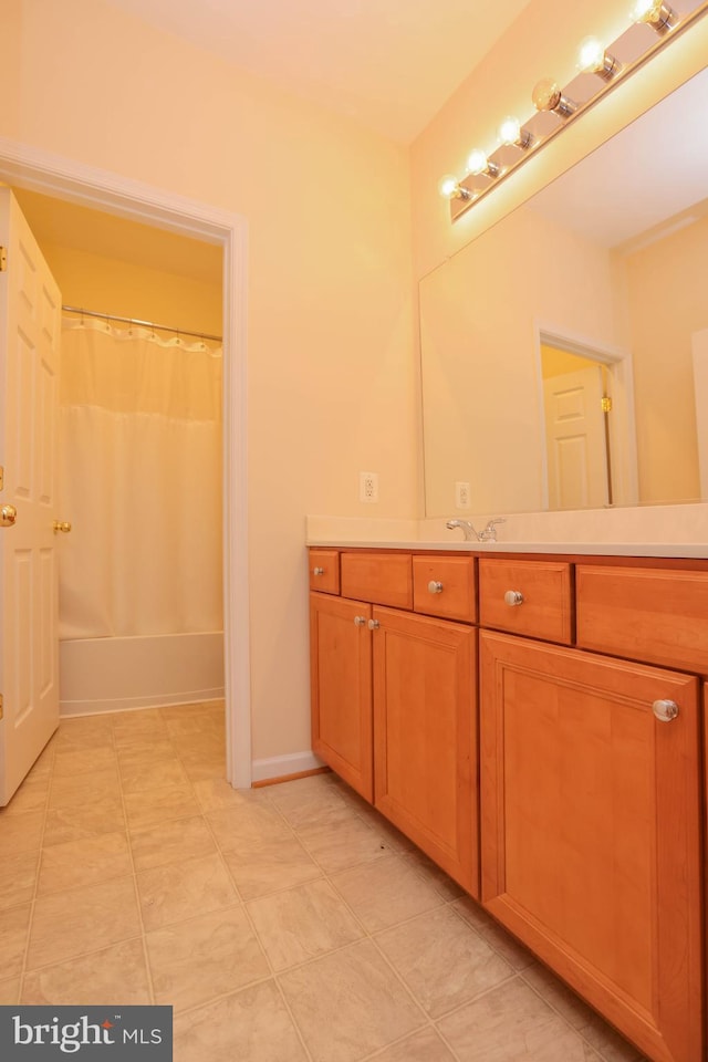 8804 Shining Oceans Way Unit 53, Columbia, MD 21045 - full bathroom with vanity and shower / tub combo with curtain
