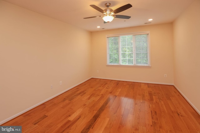 8804 Shining Oceans Way Unit 53, Columbia, MD 21045 - unfurnished room featuring light wood-type flooring, a ceiling fan, and recessed lighting