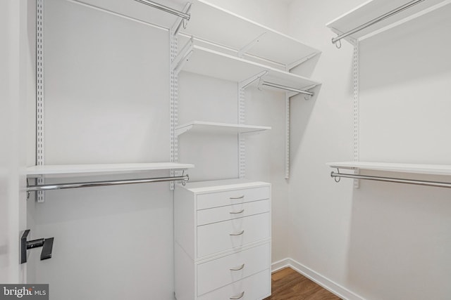 11724 Paysons Way, Reston, VA 20191 - walk in closet with dark wood finished floors and attic access
