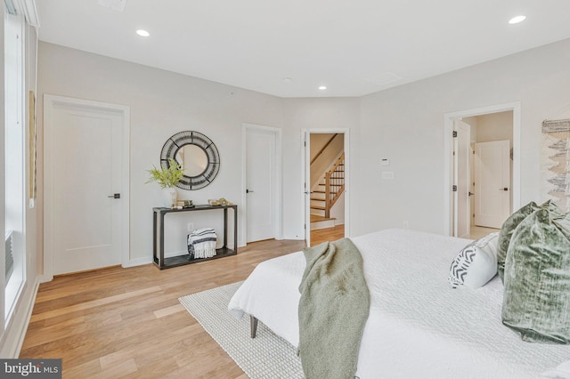 11724 Paysons Way, Reston, VA 20191 - bedroom featuring light wood-style floors and recessed lighting
