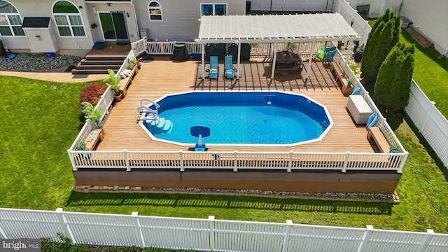 70 Marjessa Dr, Gilbertsville, PA 19525 - view of swimming pool with a fenced backyard and a deck