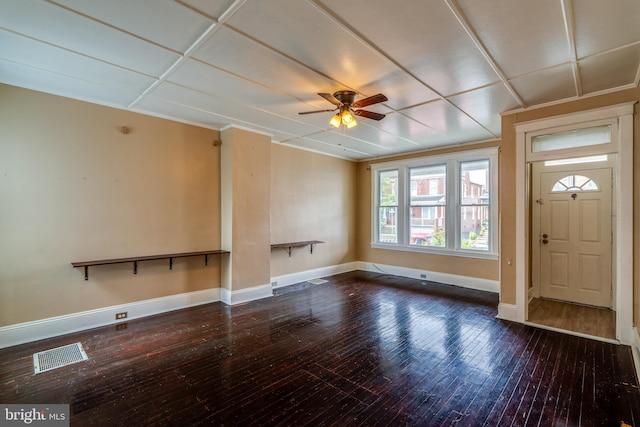 589 N Plum St, Lancaster, PA 17602 - foyer entrance featuring a ceiling fan and wood-type flooring