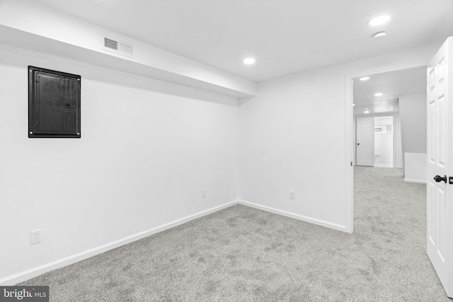 913 E Sanger St, Philadelphia, PA 19124 - carpeted spare room featuring electric panel, recessed lighting, and a smoke detector