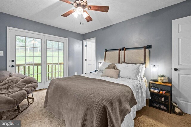 214 Salt Lick Rd, Front Royal, VA 22630 - carpeted bedroom featuring access to outside and ceiling fan