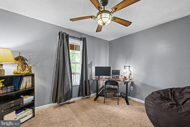 214 Salt Lick Rd, Front Royal, VA 22630 - carpeted office space with ceiling fan and baseboards