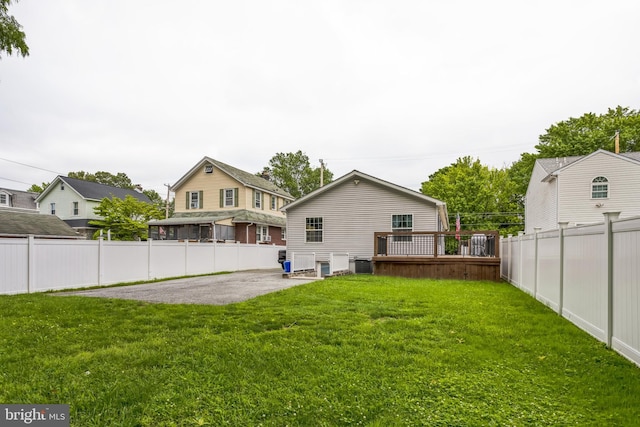 1622 Amosland Rd, Prospect Park, PA 19076 - rear view of property with a patio, a fenced backyard, and a wooden deck