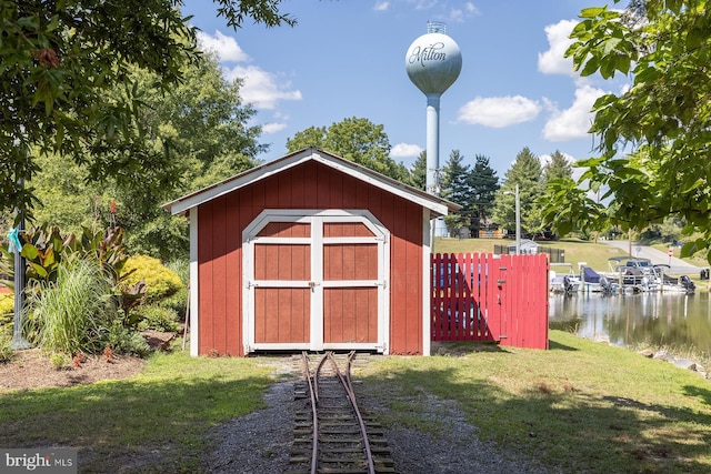 112 W Shore Dr, Milton, DE 19968 - view of shed with a water view
