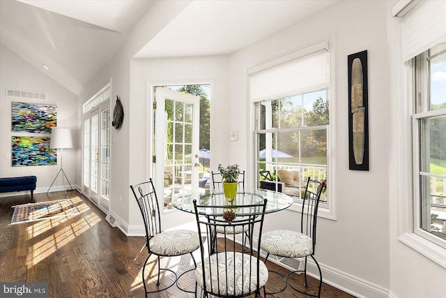 112 W Shore Dr, Milton, DE 19968 - dining room with wood finished floors and lofted ceiling