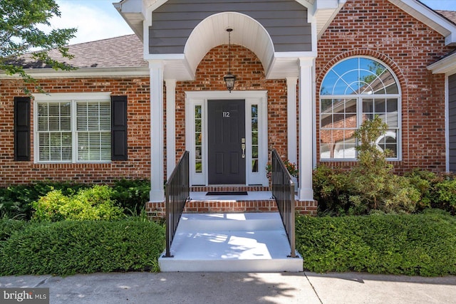 112 W Shore Dr, Milton, DE 19968 - property entrance with brick siding