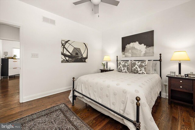 112 W Shore Dr, Milton, DE 19968 - bedroom featuring wood finished floors and ceiling fan
