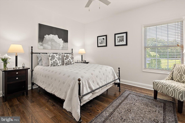 112 W Shore Dr, Milton, DE 19968 - bedroom with wood finished floors and a ceiling fan