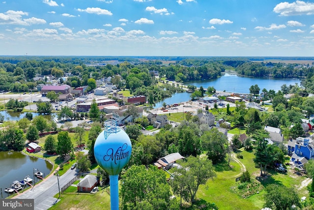 112 W Shore Dr, Milton, DE 19968 - aerial perspective of suburban area featuring a large body of water