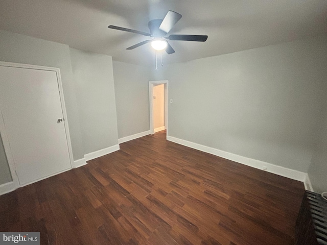 5803 Old Second St, Philadelphia, PA 19120 - spare room with wood finished floors and a ceiling fan