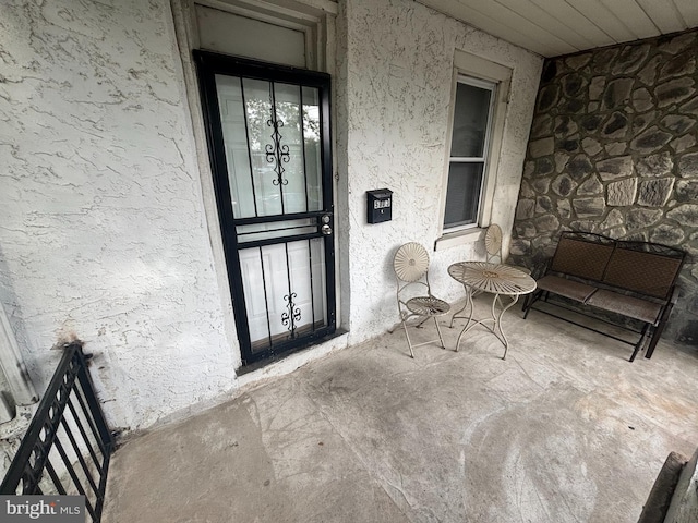 5803 Old Second St, Philadelphia, PA 19120 - property entrance with stucco siding and stone siding