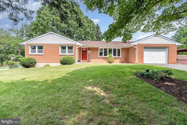3508 Garrett Ct, Aberdeen, MD 21001 - single story home featuring a garage, brick siding, and driveway