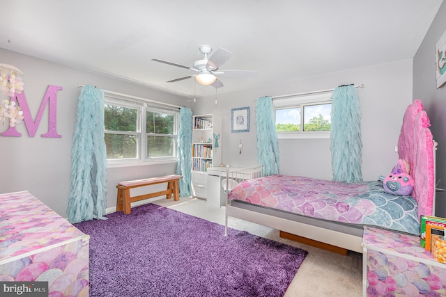3508 Garrett Ct, Aberdeen, MD 21001 - bedroom featuring carpet flooring and a ceiling fan