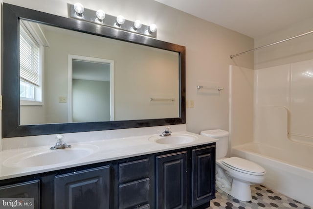2312 Slater Hill Ln E Unit 62, York, PA 17406 - full bath with double vanity, washtub / shower combination, and tile patterned flooring