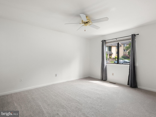398 Lynetree Dr Unit 11-D, West Chester, PA 19380 - carpeted empty room featuring ceiling fan and baseboards