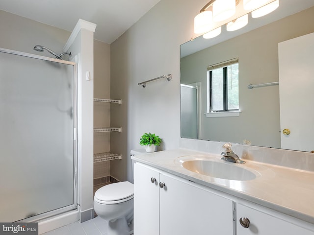 398 Lynetree Dr Unit 11-D, West Chester, PA 19380 - full bath featuring a stall shower, vanity, and tile patterned floors
