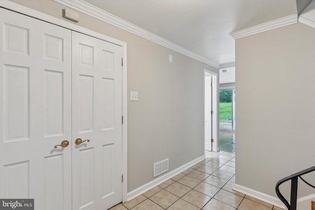 209 Riverview Rd, King Of Prussia, PA 19406 - hall featuring light tile patterned floors and ornamental molding