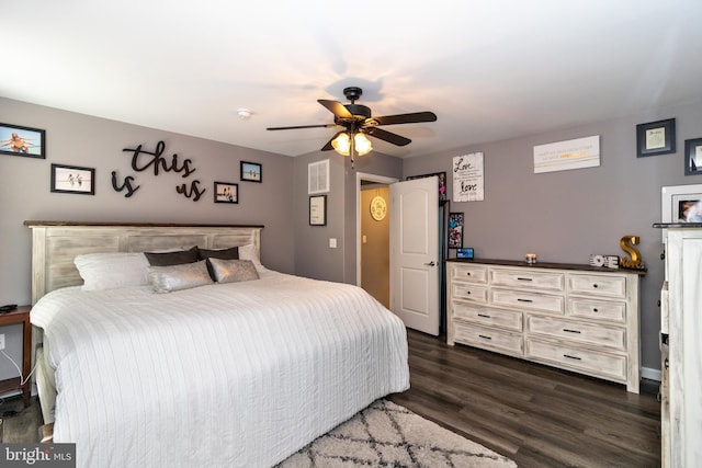5 N Edinburgh Ct, Houston, DE 19954 - bedroom with dark wood-style flooring and ceiling fan