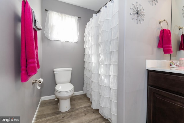 5 N Edinburgh Ct, Houston, DE 19954 - bathroom with wood finished floors, vanity, and curtained shower