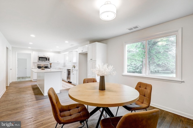 406 Christian Ln, Wallingford, PA 19086 - dining room with light wood-type flooring and recessed lighting