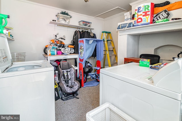 313 E Main St, Mechanicsburg, PA 17055 - washroom with washer and clothes dryer and carpet floors