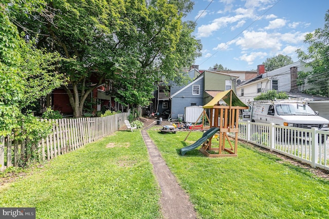313 E Main St, Mechanicsburg, PA 17055 - fenced yard with a playground