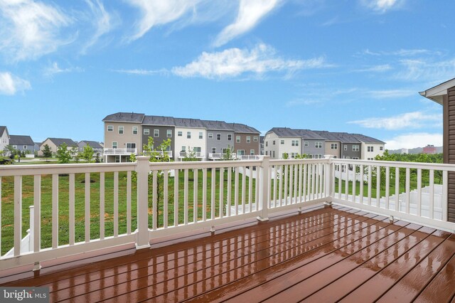 8109 Primrose Ln, Laurel, MD 20723 - wooden deck with a residential view and a yard